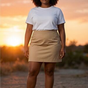 Talbots Khaki Mini Skirt